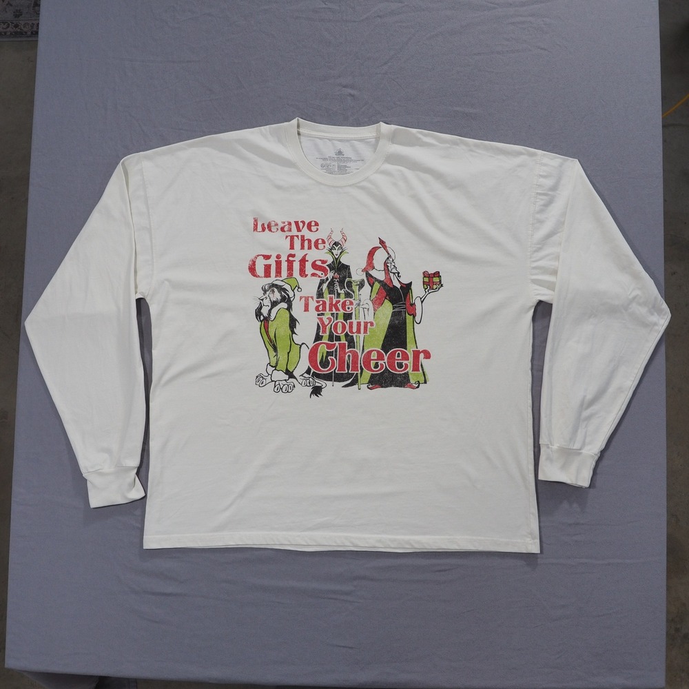 Disney Villains Long Sleeve Shirt 3XL Leave The Gifts Take Your Cheer Holiday